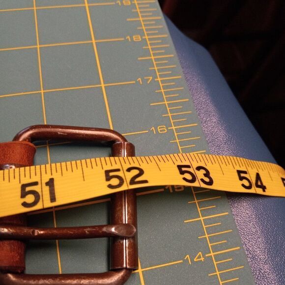 American Eagle Leather Silver Tone Metal Belt - Picture 6 of 9